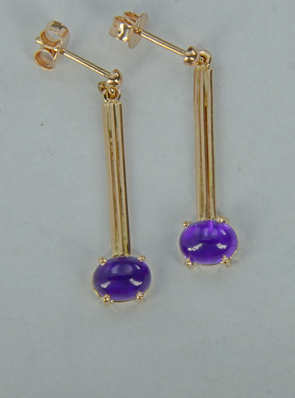 Amethyst Rose Gold Earrings
